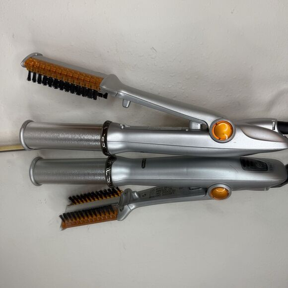INSTYLER Rotating Spinning Hot Brush Straightener Curling Iron 1.25" Silver TEST - Picture 3 of 10